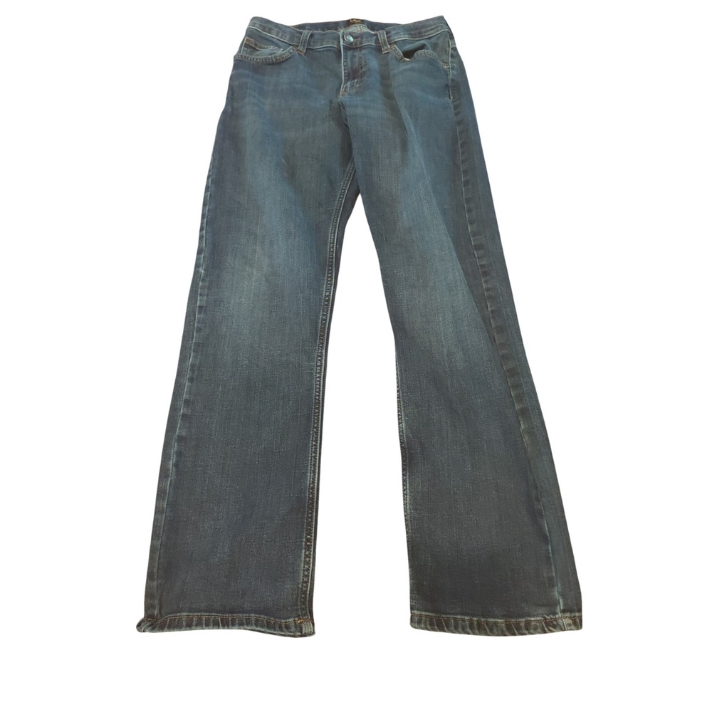 Lee Boys Straight Fit Jeans Medium Wash Denim Size 18 Regular